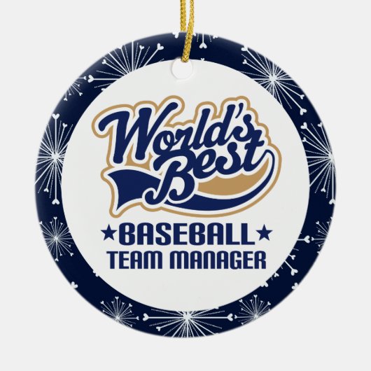 Baseball Team Manager Gift Ornament (Voorkant)