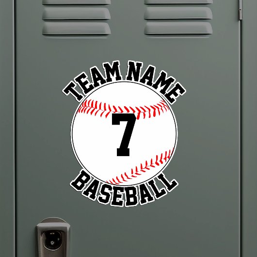Baseball Team Name en het Aantal van de Speler va Sticker