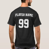 Baseball Team, Player & Jersey Number Mannen Shirt (Achterkant)