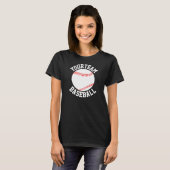 Baseball Team, Player Name & Number Womens T-Shirt (Voorkant volledig)