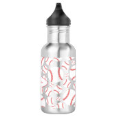 Baseball Team Silver Water Flacon met naam Waterfles (Rechts)