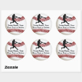 Baseball Team Stickers met Jouw tekst of Verwijder (Vel)