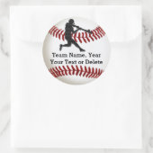 Baseball Team Stickers met Jouw tekst of Verwijder (Tas)