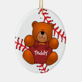 Baseball Teddy Bear Ornament (Rechts)