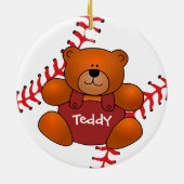 Baseball Teddy Bear Ornament (Achterkant)