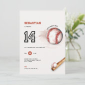 Baseball Teens Party 14th Birthday Invitation Kids (Debout devant)