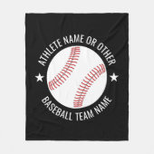 Baseball Teken met Team en Athlete Name modern Fleece Deken (Voorkant)