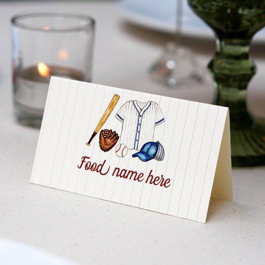 Baseball Tent Place Card Verjaardagsfeest