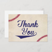Baseball thema Baby shower dank u kaarten plat (Voorkant / Achterkant)