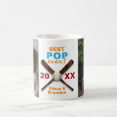 Baseball Thema Beste Pop ooit Aangepaste foto Koffiemok (Center)