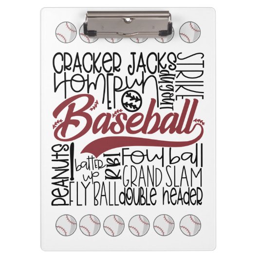 Baseball thema klembord (Voorkant)