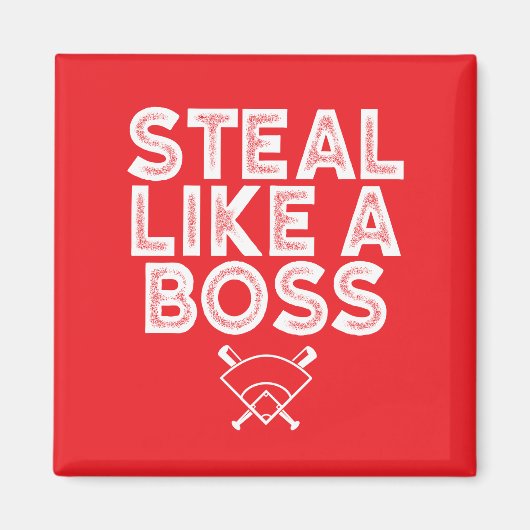 BasebaLL thema rood Magneet (Voorkant)