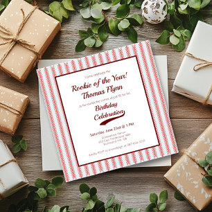 Baseball Thema Sport Square Birthday Uitnodiging