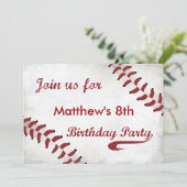 Baseball Thème Anniversaire Fête Invitation (Debout devant)