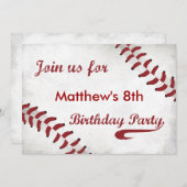 Baseball Thème Anniversaire Fête Invitation (Devant / Derrière)