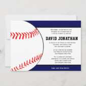 Baseball Theme Bar Mitzvah Invitation (Devant)