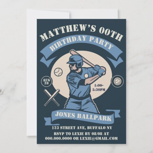 Baseball Theme Birthday (Voorkant)