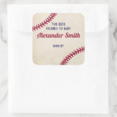 Baseball Theme Bookplate Stickers voor Baby shower (Tas)