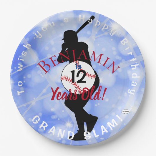 Baseball Theme Paper Bord Birthday HAMbyWG (Voorkant)