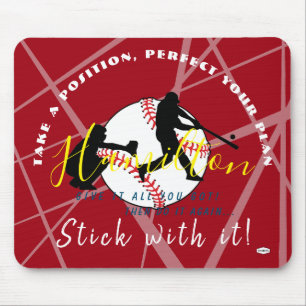 Baseball Theme Persoonlijke Mousepad Muismat