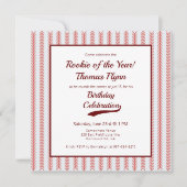 Baseball Theme Sport Square Verjaardag Uitnodiging (Voorkant)