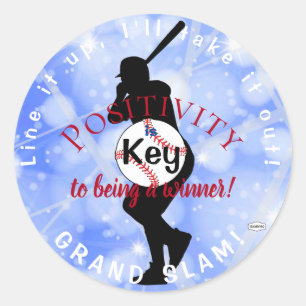 Baseball Theme Stickers Light Blue HAMbyWG