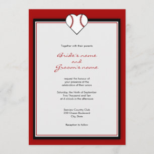 Baseball Theme Weddenschappen Uitnodigingen