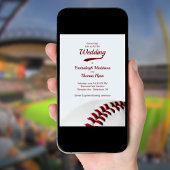 Baseball Theme Weddenschappen Uitnodigingen