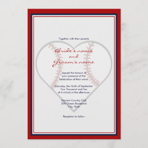 Baseball Theme Weddenschappen Uitnodigingen
