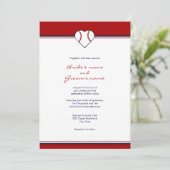 Baseball Theme Weddenschappen Uitnodigingen (Staand voorkant)