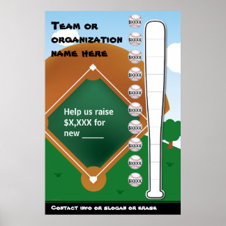 Baseball-thermometer Poster