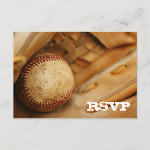 Baseball Thmed RSVP Kaartje
