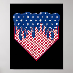 Baseball Thuishonkwartier Drip Jongens Ijs Amerika Poster