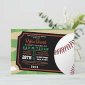 BASEBALL TICKET Bar Invitation Bat mitzvah (Debout devant)