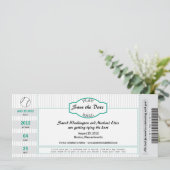 Baseball Ticket Save the Date (Staand voorkant)