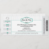 Baseball Ticket Save the Date (Voorkant / Achterkant)