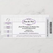 Baseball Ticket Save the Date (Voorkant / Achterkant)