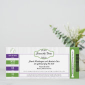 Baseball Ticket Save the Date (Staand voorkant)