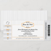 Baseball Ticket Save the Date (Voorkant / Achterkant)