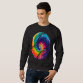 Baseball Tie Dye Rainbow Hippie Baseball Softball  Trui (Voorkant volledig)