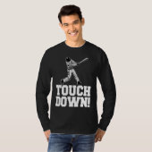 Baseball Touchdown Sarcastic Baseball Touchdown T-shirt (Voorkant volledig)