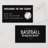 Baseball-touringcarkaart Contactkaartje (Voorkant / Achterkant)