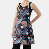 Baseball Typografie Red White Blue ID770 Schort (Insitu)