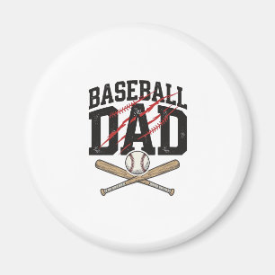 Baseball Vader Bedrukte Vintage Graveer Shirt De Magneet