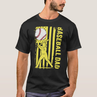 Baseball Vader Vlag van de VS T-shirt