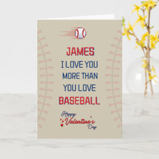BASEBALL Valentijnsdag Kaart voor hem, Kaart voor