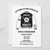 Baseball Varsity Jacket Graduation Party Kaart (Voorkant)