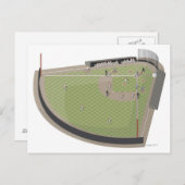 Baseball-veld Briefkaart (Voorkant / Achterkant)