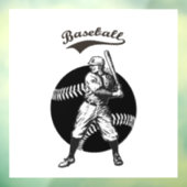 Baseball: venster Cling Sticker (Vel 3)