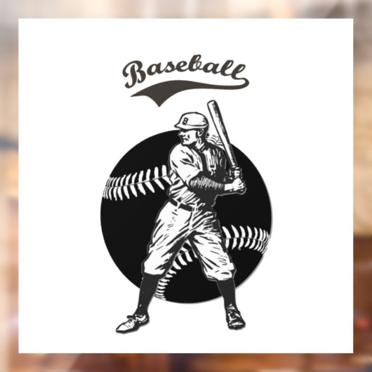 Baseball: venster Cling Sticker (Vel 2)